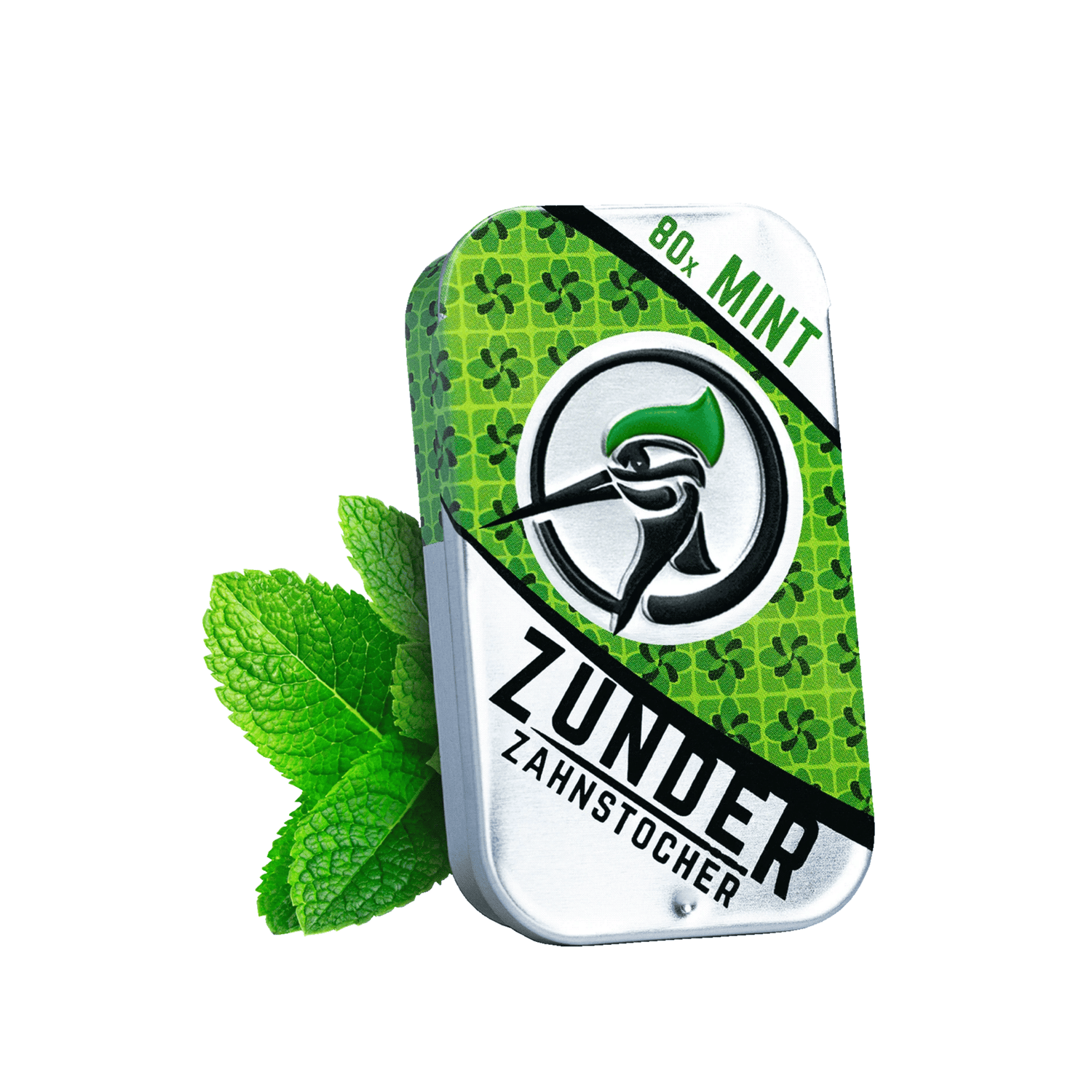 Zunder Zahnstocher Mint Metallbox mit 80 aromatisierten Minz-Zahnstochern