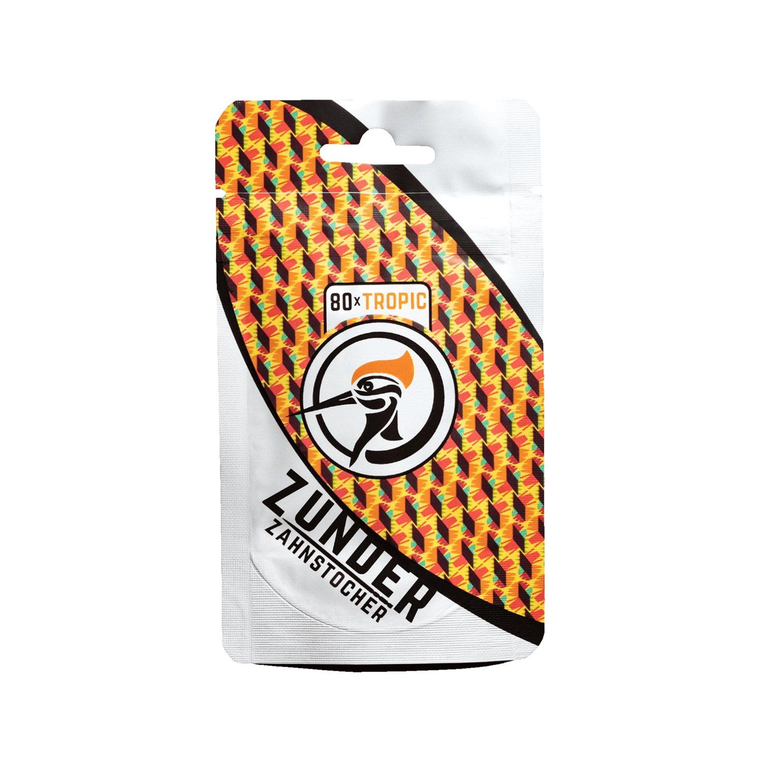 Zunder Zahnstocher Tropic Refill-Bag mit 80 aromatisierten Zahnstochern