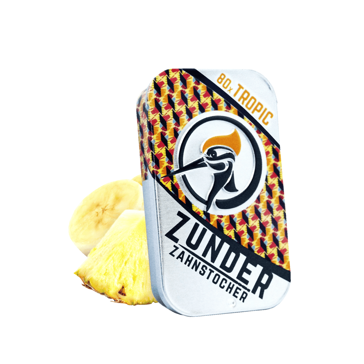 Zunder Zahnstocher Tropic Metallbox mit 80 Zahnstochern