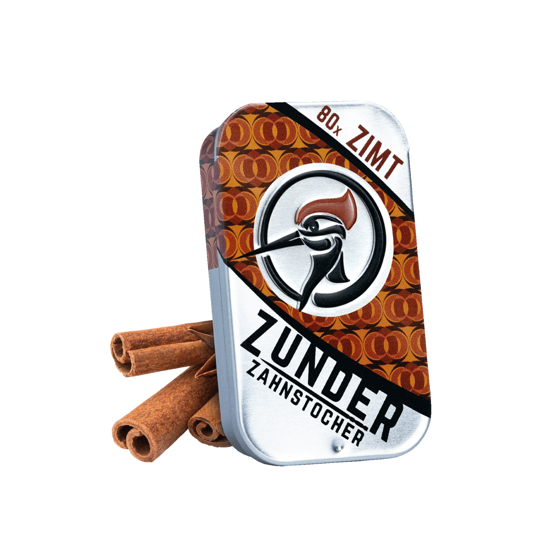 Zunder Zahnstocher Zimt Metallbox mit 80 aromatisierten Zahnstochern